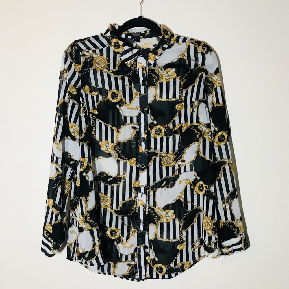 Sheer Button Up. πππ - Picture 2 of 2